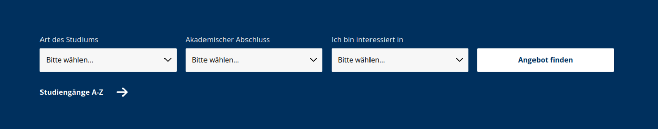 HfWU Studiengangfinder