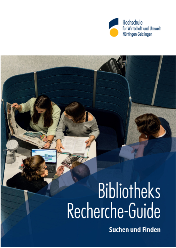 Titelseite des Bibliotheks-Recherche-Guides