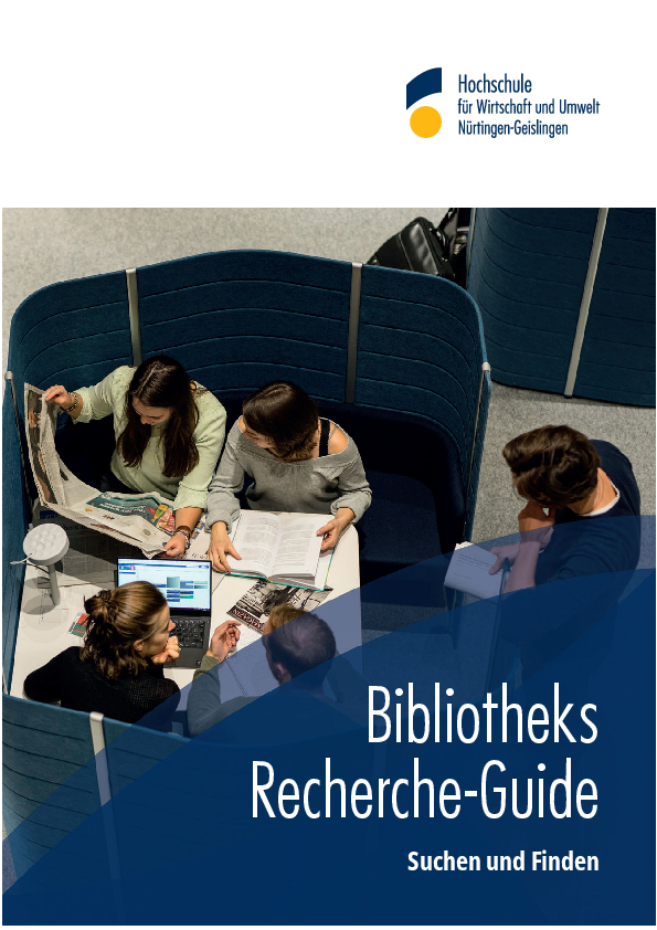 Titelseite des Bibliotheks-Recherche-Guides