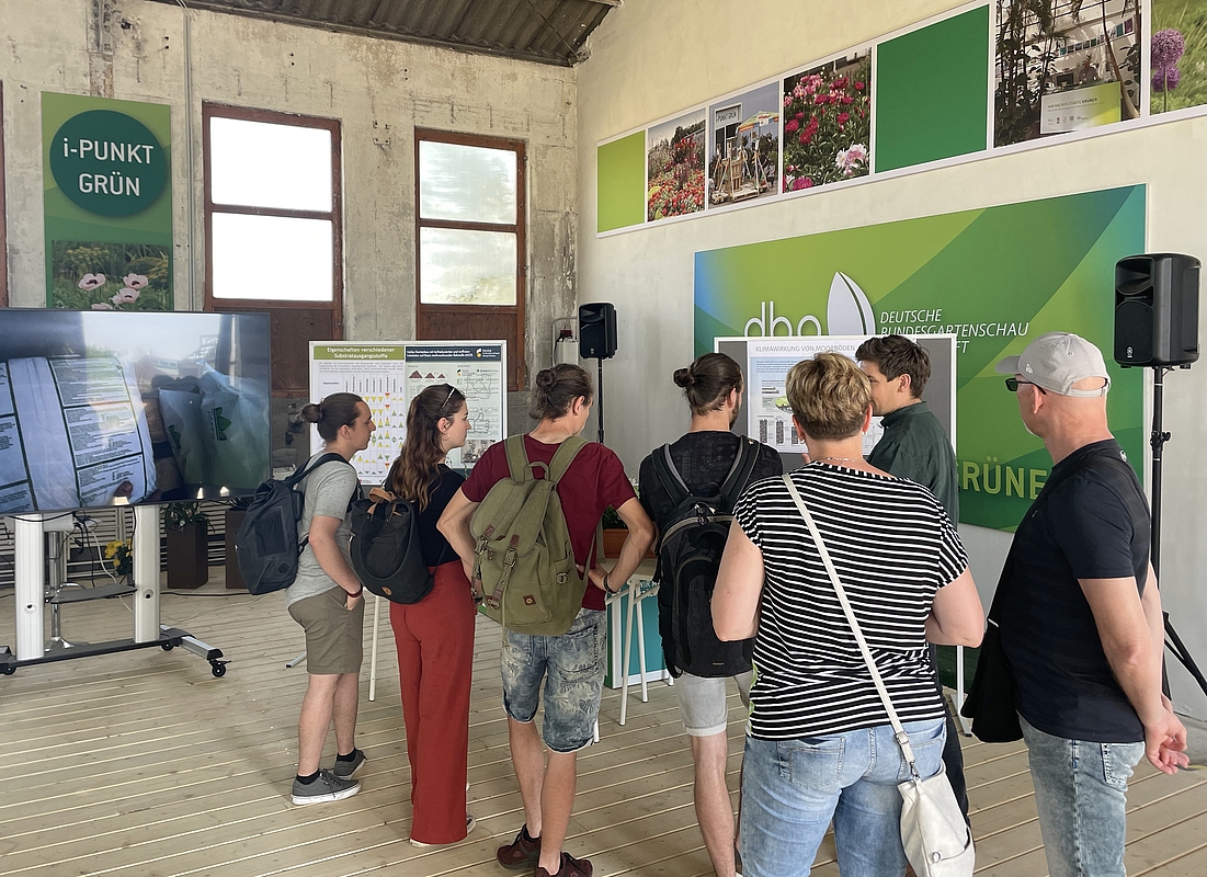 5 Menschen vor Plakaten zum HOT Projekt