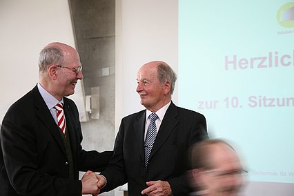 Gründer des Freundeskreises Prof. Dr. Hansjörg Bach und Senator E.h. Volker Hardegen.