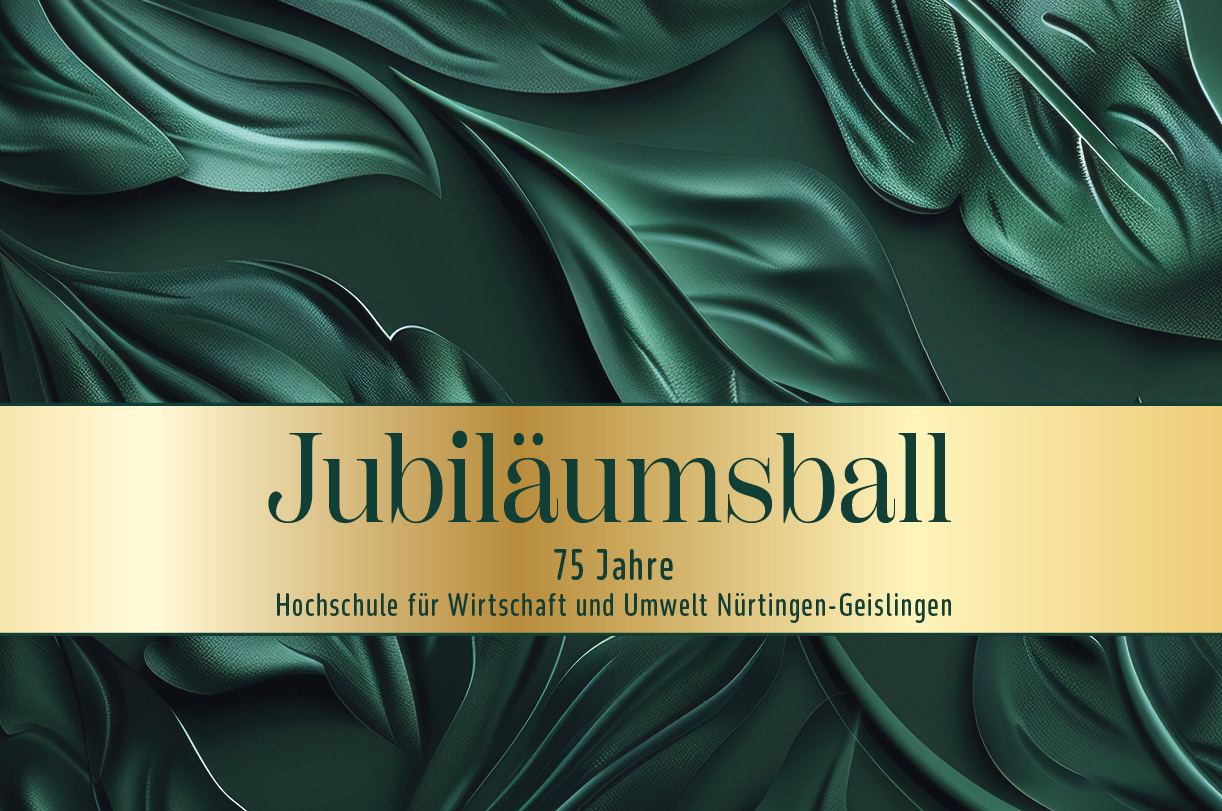 Einladung zum Jubiläumsball des HfWU-Hochschulbunds